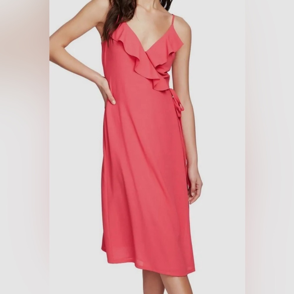 ⭐️ 1. State Womens Size 10 Pink Spaghetti Strap V Neck Midi Party Dress